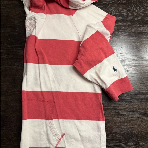 Polo Ralph LaurenRed and White Striped Hooded Rugby - Picture 3 of 3